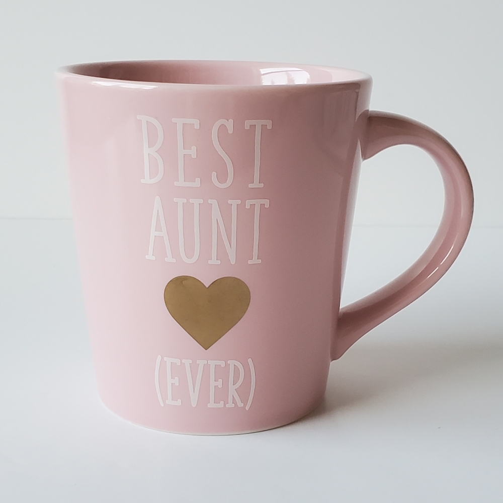Indigo Best Aunt Ever Mug Pink And Gold